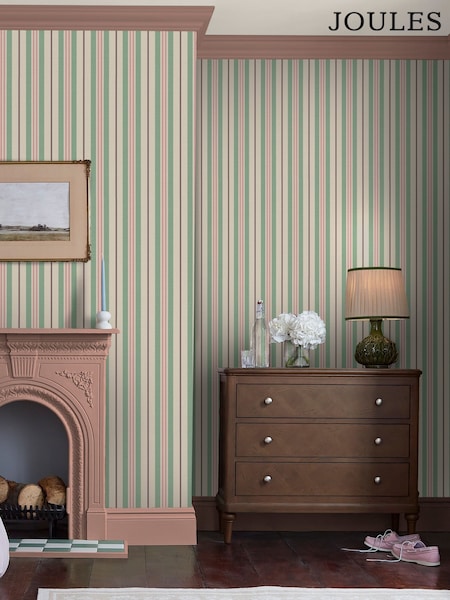 Joules Grove Stripe Wallpaper 10m