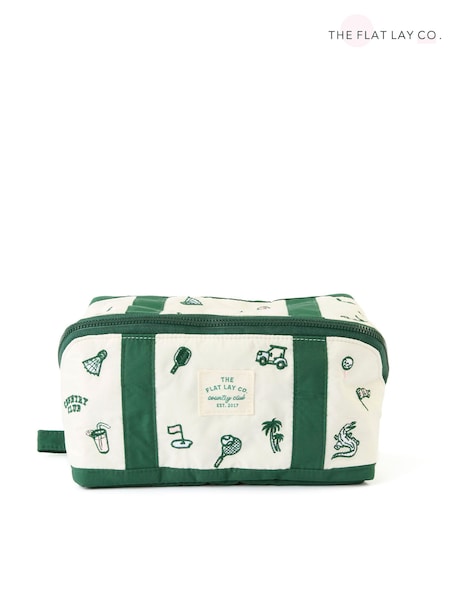 Country Club - The Flat Lay Co. Marshmallow Flat Lay Makeup Box Bag