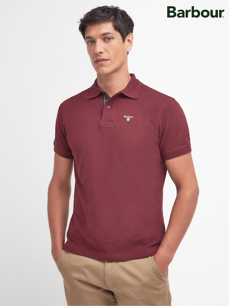 Barbour® Burgundy Red 100% Cotton Classic Polo Shirt (622747) | €95