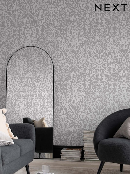 Papel pintado de 10 metros con diseño elegante de damasco