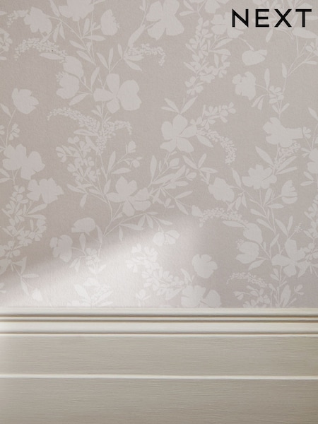 Silhouette Floral 10m Wallpaper