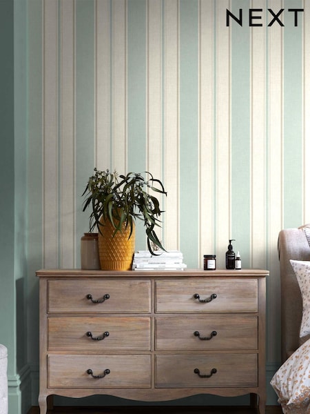 Neutral Bold Country Stripe 10m Wallpaper