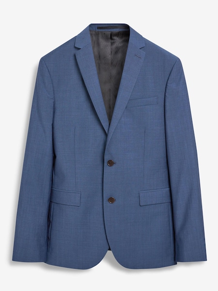 Blue Slim Fit Signature Tollegno Wool Suit (623346) | €44