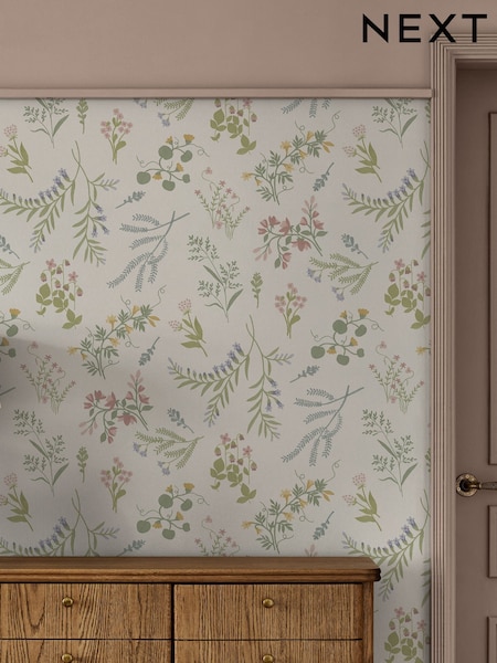 Stitch Floral 10m Wallpaper