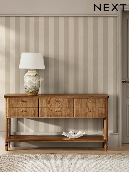 Linen Stripe 10m Wallpaper