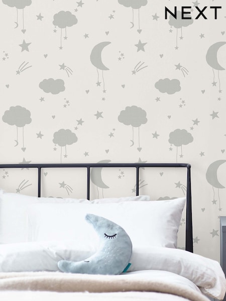 Pastel Moon & Stars Paste The Wall 10m Wallpaper