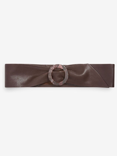 Chocolate Brown Leather Waist Belt (623632) | €3
