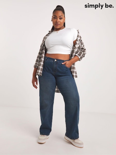 Simply Be Mid Vintage Wash 24/7 Dad Jeans (624336) | 17 €