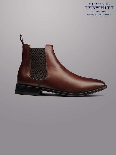 Brun - Charles Tyrwhitt Leather Chelsea Boots (624345) | kr4 210