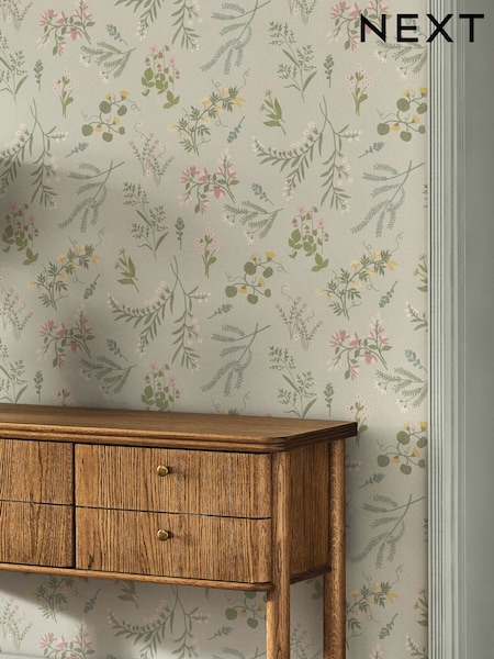 Stitch Floral 10m Wallpaper