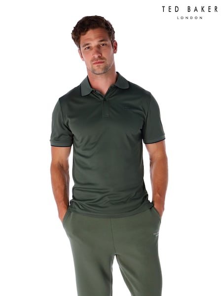 Green - Regular Ted Baker Sport Essential Polo Shirt