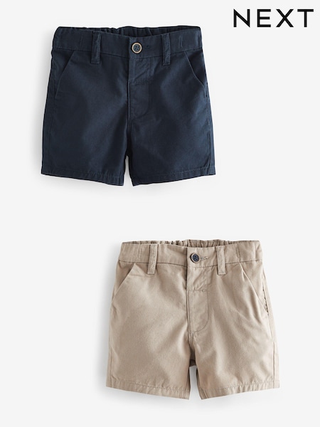 Marineblau/Stein - Chino Shorts 2 Pack (3mths-7yrs) (624566) | 11 € - 16 €