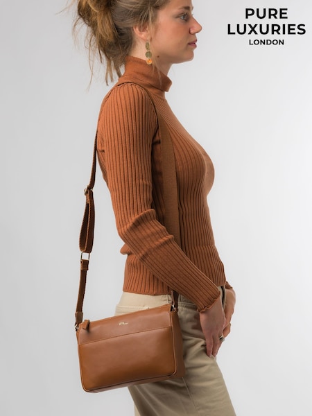 Дуб - Pure Luxuries London Amber Nappa Leather Cross-Body Bag (624874) | €78