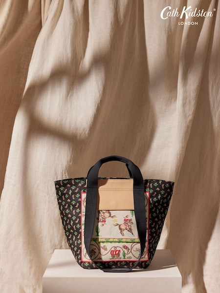 Cath Kidston Black/Cream Cowgirl Print Large Bonded Canvas Tote Bag (624934) | €43