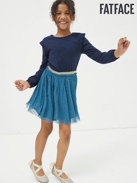 FatFace Green Millie Tulle Spot Dress (624948) | €14.50