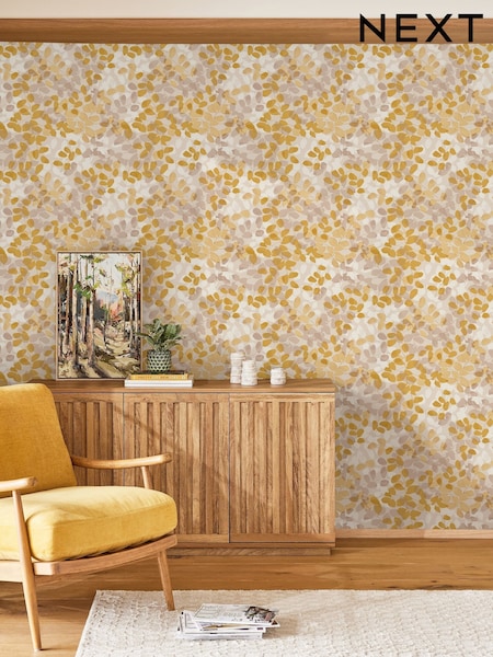 Ochre Forest Floor 10m Wallpaper
