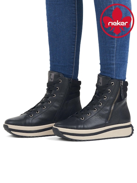 Negru - Cizme Rieker pentru femei Evolution cu fermoar (625318) | 469 LEI