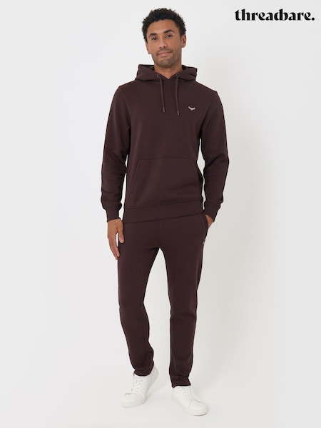 Brown - Regular Threadbare Cotton Rich Hoodie And Joggers Set