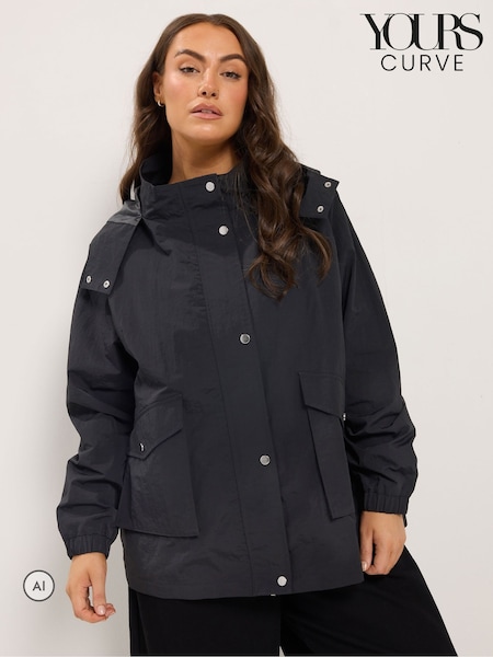 Black - Yours Curve Lightweight Rain Jacket