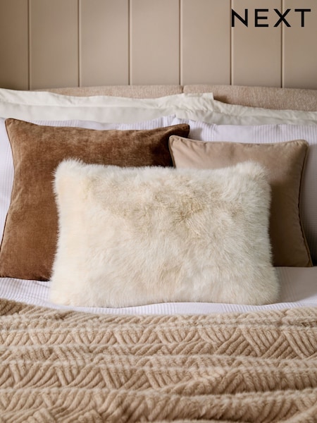 Ivory 40 x 59cm Loulou Faux Fur Cushion (626280) | €23