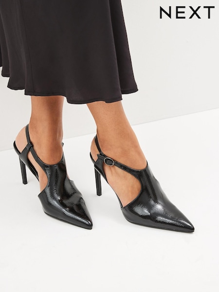 črna - Forever Comfort® Point Toe Cut-Out Heel Shoes (626453) | € 23
