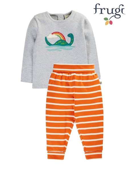 رمادي - Frugi Frankie Top And Joggers Set