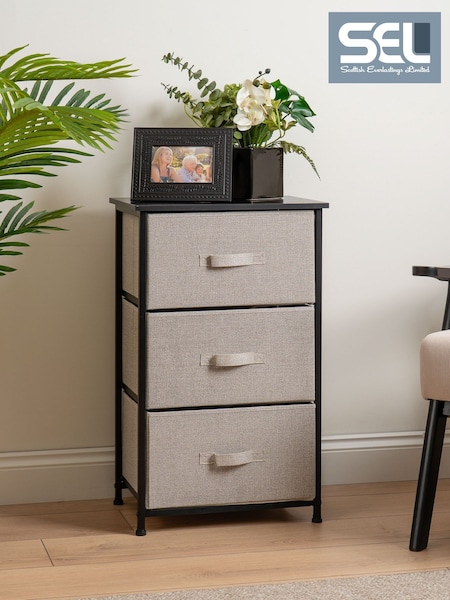 Scottish Everlastings Ltd 3 Drawer Cabinet With Fabric
