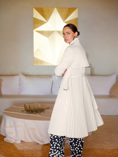 Phase Eight Cream Eleanor Pleat Back Trench Coat (627152) | €167