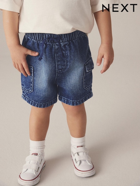 Dark Wash Cargo Pull-On Denim Shorts (3mths-7yrs) (627432) | €3 - €4