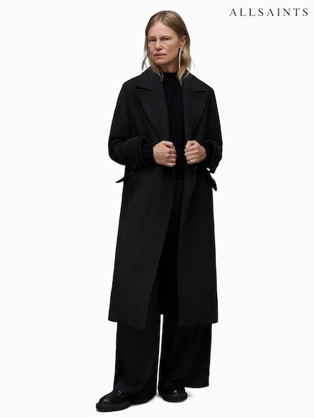 AllSaints Black Mabel Coat (627470) | €529