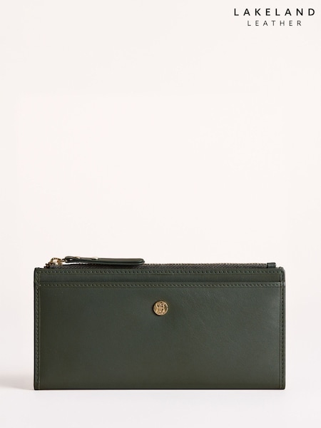 أخضر - محفظة جلد Grasmere من Lakeland Leather