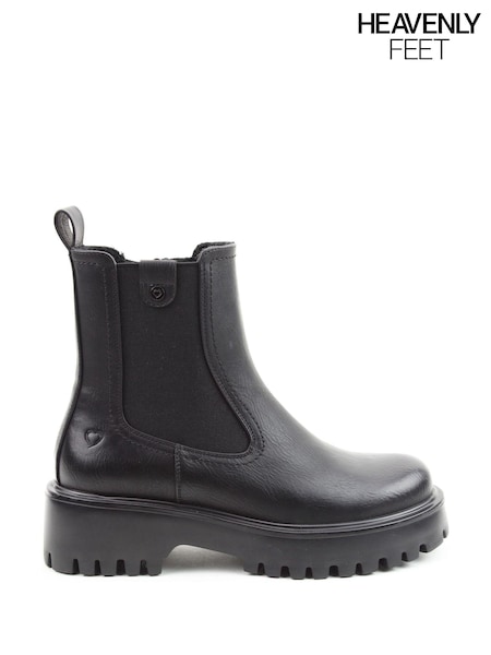 Black - Heavenly Feet Ladies Mid Boots