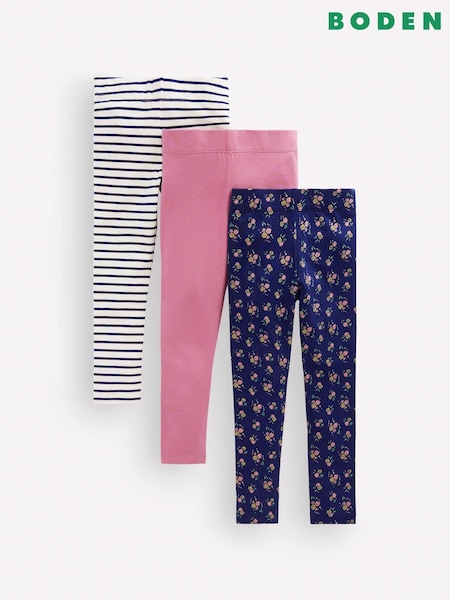 Blue - Boden Leggings 3-pack
