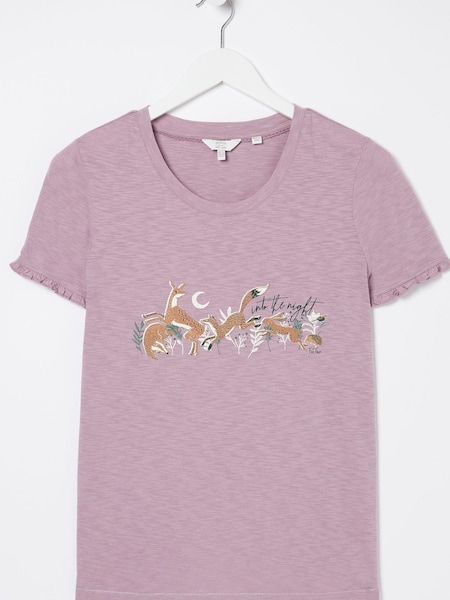 FatFace Purple Felicity Fox T-Shirt (628363) | €17.50