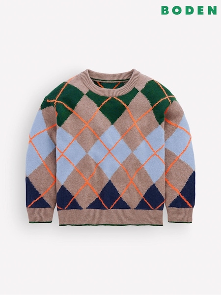 Grey - Boden Argyle Jumper