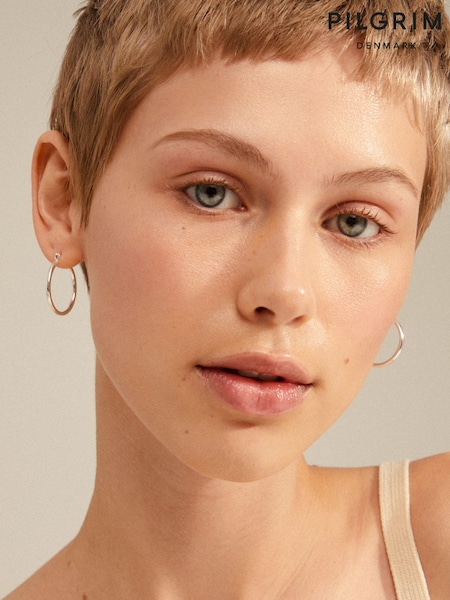 PILGRIM Silver Layla Creole Hoop Plated Earrings (628508) | €28