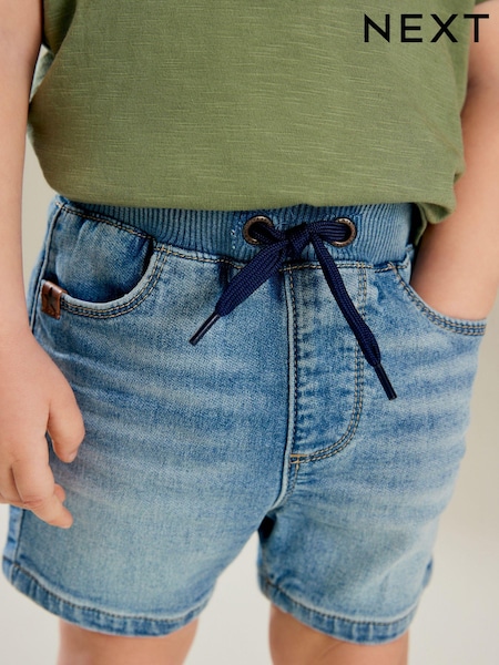 Albastru deschis - Pantaloni scurți din denim din jersey (3luni-7ani) (628549) | 47 LEI - 57 LEI
