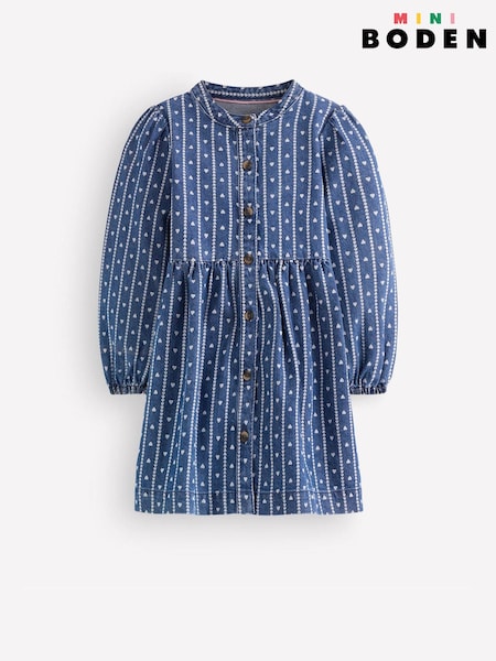 Blau - Boden Betsy Woven Puff Sleeve Dress