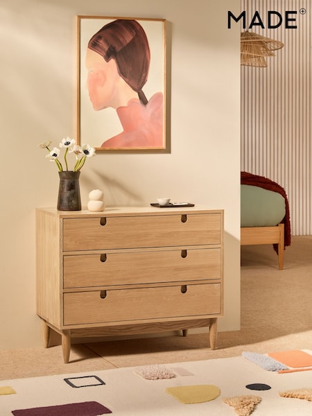 MADE.COM Oak Penn 3 Drawer Chest of Drawers (628846) | €1,007
