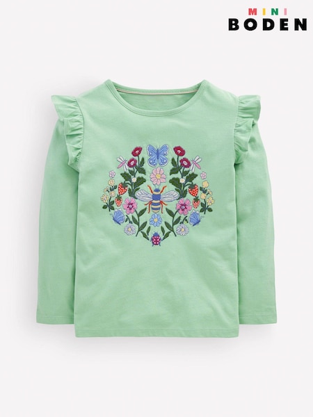 Green - Boden Long Sleeve Superstitch T-shirt