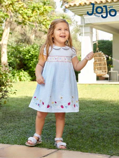 Jojo Maman Bébé Embroidered Smocked Dress (629151) | €48