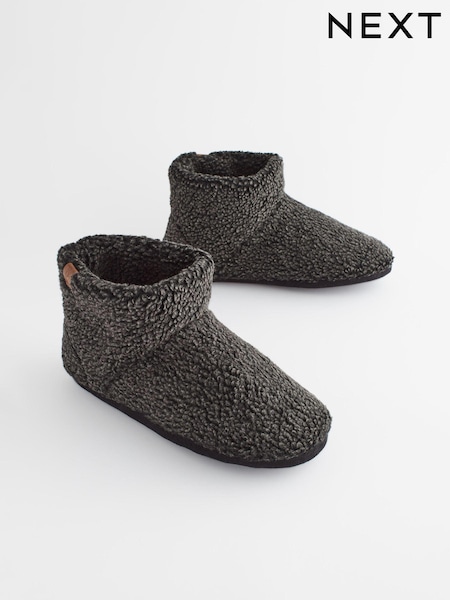 Charcoal Grey Borg Slipper Boots (629155) | €8.50