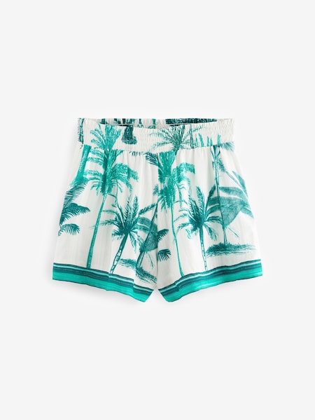 Victoria's Secret Green/Ecru Tropical Palm Beach Shorts (629244) | €14.50