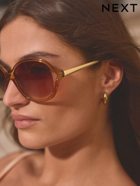 Медовый - Ombre Lense Wrap Square Sunglasses (629310) | €7