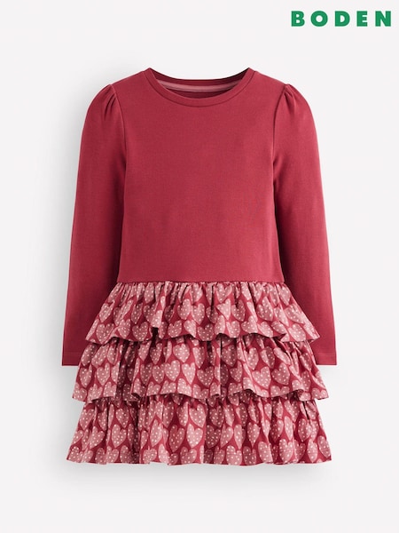 Red - Boden Cora Jersey Ra Dress