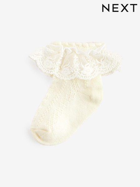 كريم - Occasion Lace Socks 1 Pack (0mths-2yrs) (629399) | ‏18 ر.س.‏