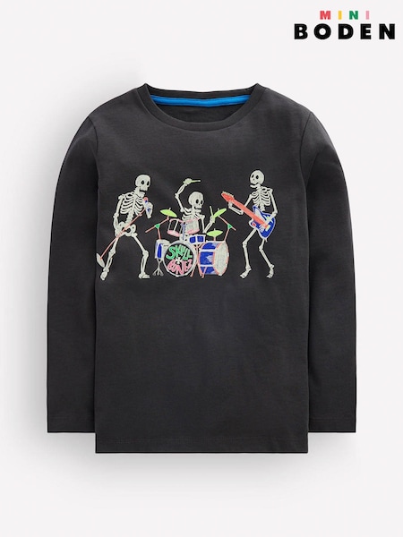 Grey - Boden Long Sleeve Glow T-shirt