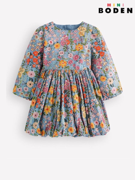 Pink - Boden Long Sleeve Bubble Hem Dress