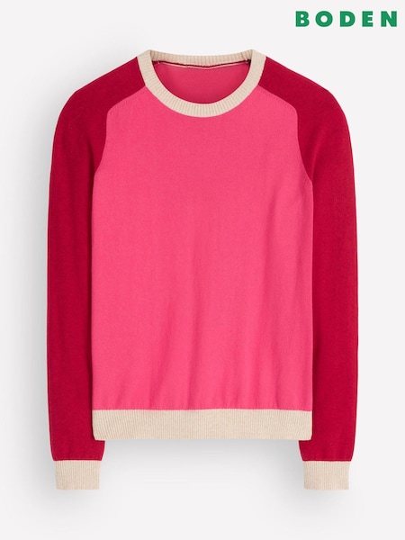 Pink - Boden Meg Raglan Sleeve Jumper