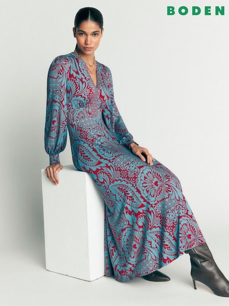 Blue - Boden Georgia Jersey Midi Dress